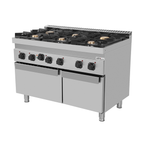 Gasherd mit Elektro-Backofen – 6 Brenner – E70FGO30-K