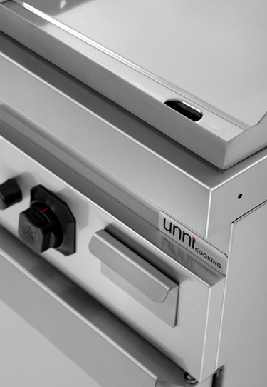 Arbeitstischs Kategorie 1 | Grillplatte Platte Gas – glatt/verchromt – G70GP10+C-K