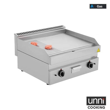 Gas-Grillplatte – 1/3 gerillt - 2/3 glatt