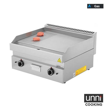 Gas-Grillplatte – 1/3 gerillt - 2/3 glatt