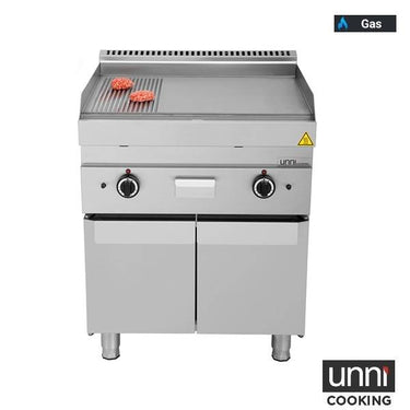 Gas-Grillplatte – 1/3 gerillt - 2/3 glatt