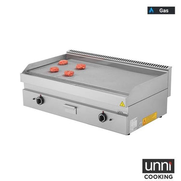Gas-Grillplatte – 1/3 gerillt – 2/3 glatt