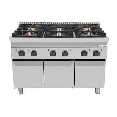 Gasherd mit Türen – 44kW – 6 Brenner – G70C20K