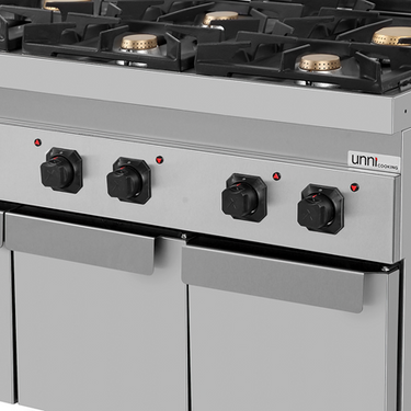 Gas stove with doors – 44kW – 6 Burners – G70C20K