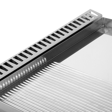Griddle plate Gas– 1/2 Smooth - 1/2 Grooved Chrome – G70GP20B+GSC