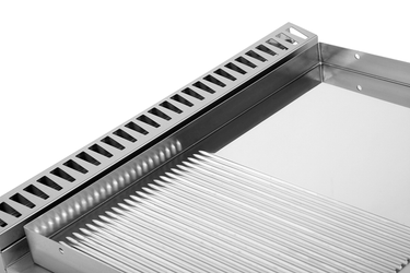 Grillplatte Platte Gas – 1/2 glatt - 1/2 gerillt verchromt – G70GP20B+GSC