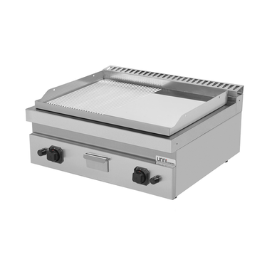 Griddle plate Gas– 1/2 Smooth - 1/2 Grooved Chrome – G70GP20B+GSC
