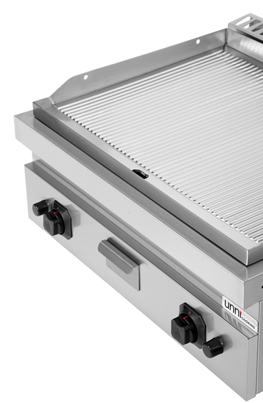 Grillplatte Platte Gas – gerillt verchromt – G70GP20B+GC