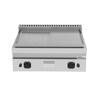 Grillplatte Platte Gas – 1/2 glatt - 1/2 gerillt – G70GP20B+GS