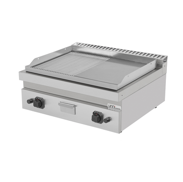 Grillplatte Platte Gas – 1/2 glatt - 1/2 gerillt – G70GP20B+GS