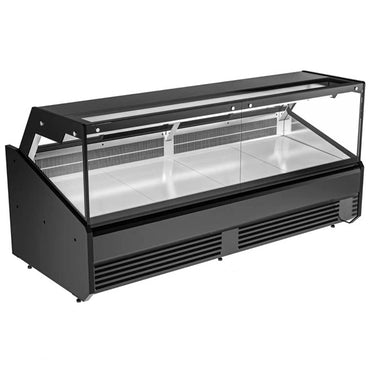 Professionelle statische Fleischkühltheke – 258x115xH122