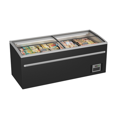 Supermarkt-Tiefkühltruhe 530L schwarz