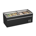 Supermarkt-Tiefkühltruhe 530L schwarz