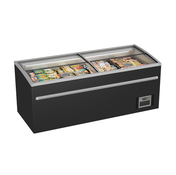 Supermarkt-Tiefkühltruhe 530L schwarz