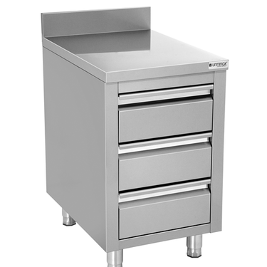 Schubladenschrank mit 3 Schubladen & Aufkantung, Tiefe 70 cm (WT-507085-S3D)