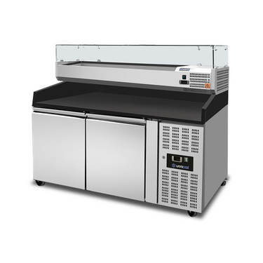 Pizza Counter 2 Doors – 151x80x100cm + BLACK