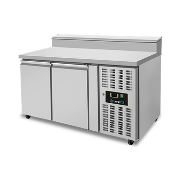 Saladette | 2 Türen (1/1 GN) | Aufsatz 6× 1/3 GN | +2°C bis +8°C | Umluft Kühlung | Klapp Deckel