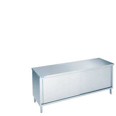 Work cabinet with sliding doors worktop, all sides from 1200 × 600 × 850-900 mm