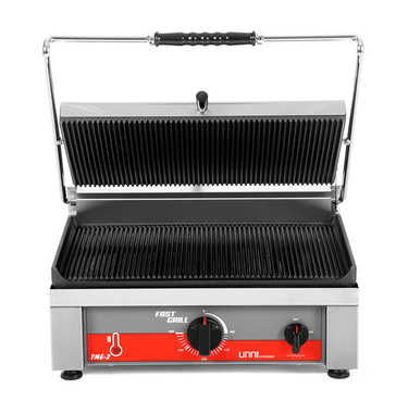 Kontakt-/Paninigrill | gerillt Oberfläche 460x300 mm (Gusseisen) | 50°C/300°C