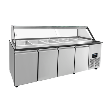 Saladet çalışma tezgahı – 6x GN 1/1 kapasiteli – 223x82x85,5cm