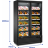 Tiefkühlschrank 2 Glas Türen – 1253×710×2030mm - 985 Liter