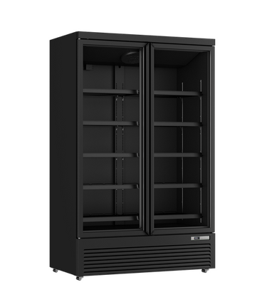 Kühlschrank | 1081L | Schwarz | 0°C bis +10°C | Umluft Kühlung | gebremst Rollen