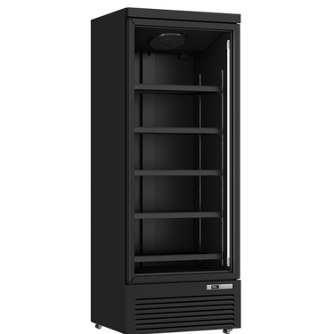 Refrigerator 614L Black 0°C to +10°C Fan Cooling Braked Castors