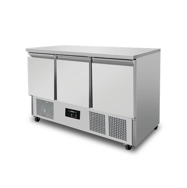 Soğutmalı çalışma tezgahı 3 kapılı (1/1 GN) +2°C / +8°C 137x70x85(h) cm