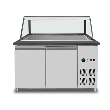 Bain-Marie-Theke – 4x GN 1/1 – 153 × 82 × 85,5 cm