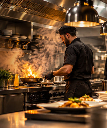 Professionelle Kueche im Service