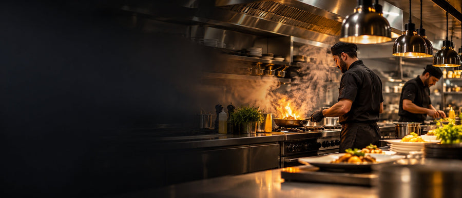 Professionelle Kueche im Service