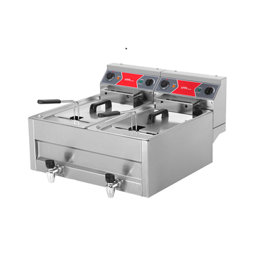 Elektrikli fritöz 2x10L 50°C/200°C 2x9kW (400V)