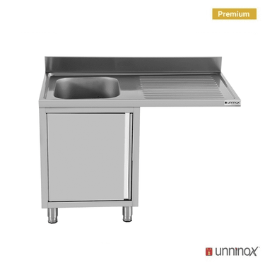 Bulaşık makinesi için evye 140x70xH85 sol gözlü