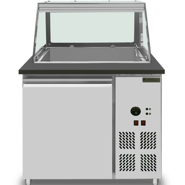 Bain-Marie-Theke – 2x GN 1/1 – 88 × 82 × 85,5 cm