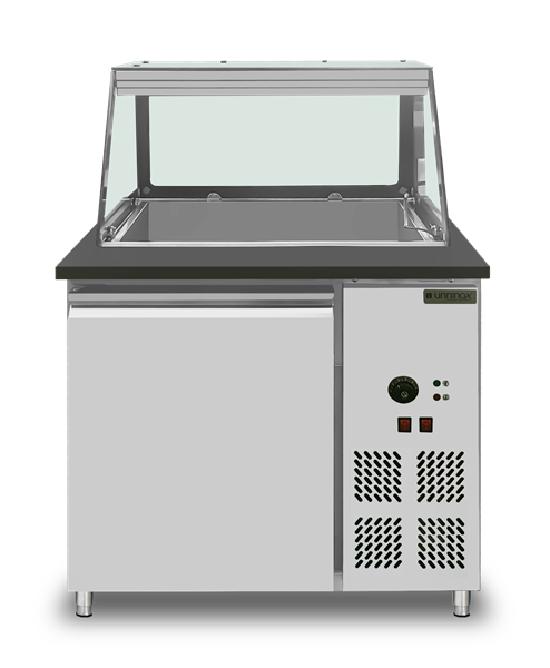 Bain-Marie-Theke – 2x GN 1/1 – 88 × 82 × 85,5 cm