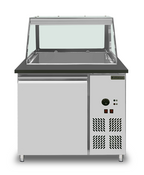 Bain-Marie-Theke – 2x GN 1/1 – 88 × 82 × 85,5 cm