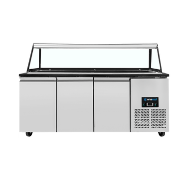 Saladetten-Arbeitstisch – 5x GN 1/1 Kapazität - 188x82x85.5cm