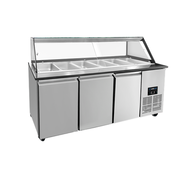 Saladetten-Arbeitstisch – 5x GN 1/1 Kapazität - 188x82x85.5cm