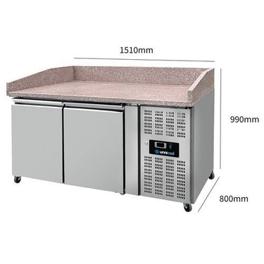 Pizza Counter 2 Doors - 151x80x100cm