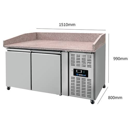 Pizza Counter 2 Doors - 151x80x100cm
