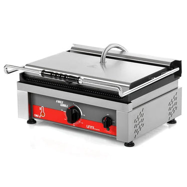 Kontakt-/Paninigrill | gerillt Oberfläche 460x300 mm (Gusseisen) | 50°C/300°C