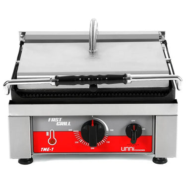 Kontakt-/Paninigrill | gerillt Oberfläche 360x300 mm (Gusseisen) | 50°C/300°C
