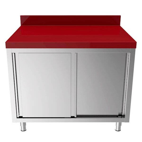 Arbeitstisch 1800x700xH850mm, Schrank aus Polyethylen, Schiebetüren (WTFS-1807085)