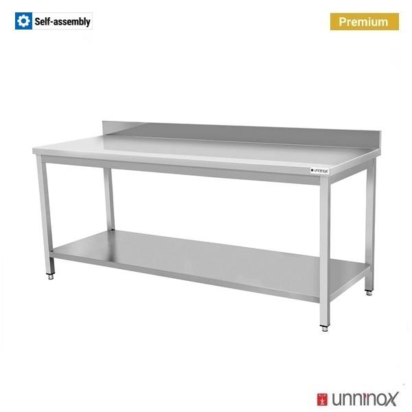 Arbeitstisch 140x70xH85cm, mit Aufkantung, mit Unterbord (WTF-1407085-SA)